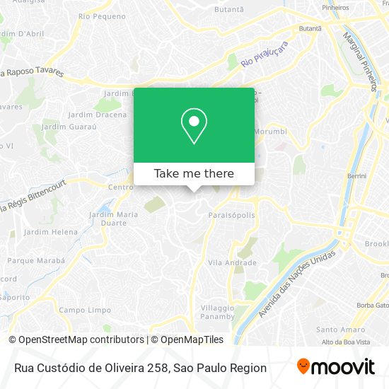Mapa Rua Custódio de Oliveira 258