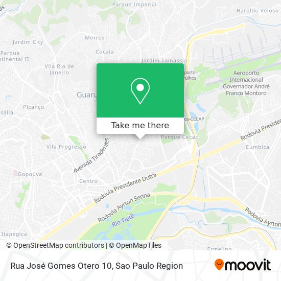 Mapa Rua José Gomes Otero 10