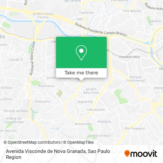 Mapa Avenida Visconde de Nova Granada