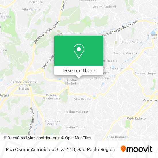 Mapa Rua Osmar Antônio da Silva 113