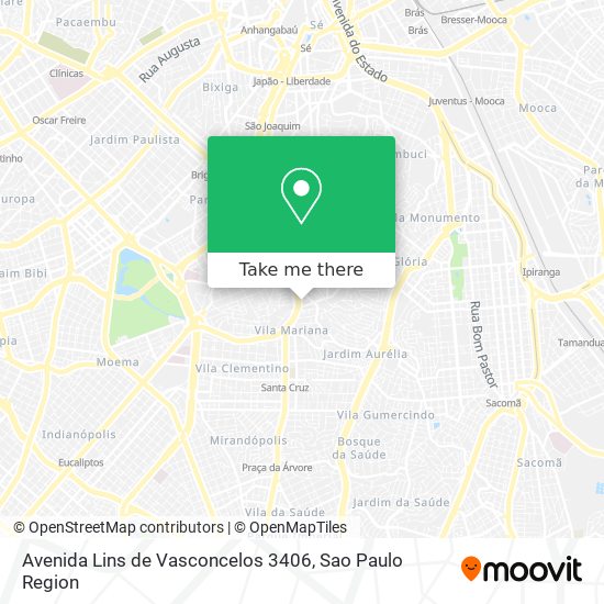 Mapa Avenida Lins de Vasconcelos 3406