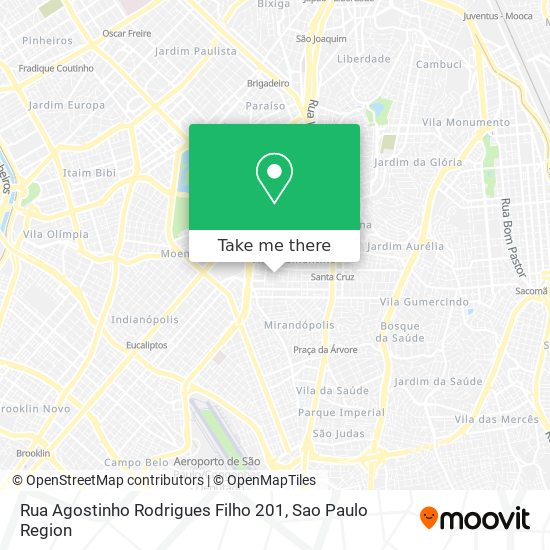 Mapa Rua Agostinho Rodrigues Filho 201