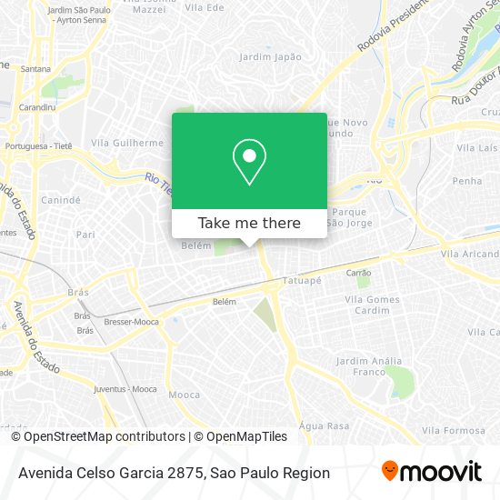 Mapa Avenida Celso Garcia 2875
