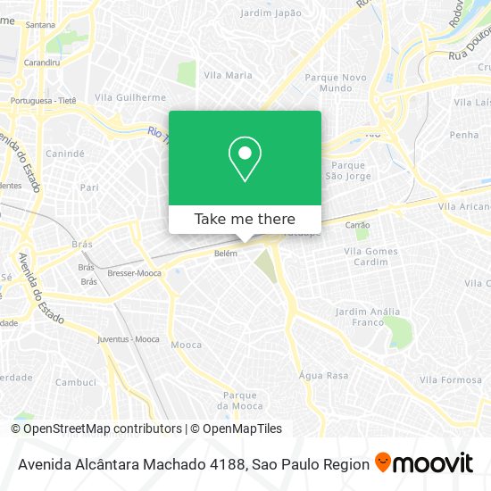 Mapa Avenida Alcântara Machado 4188