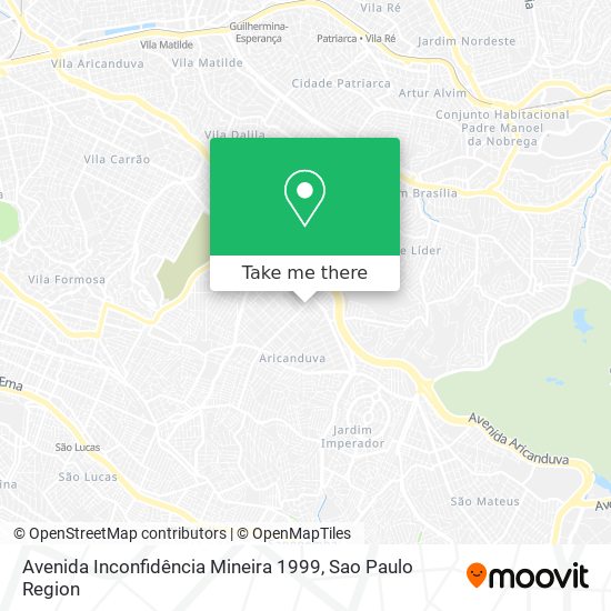 Mapa Avenida Inconfidência Mineira 1999
