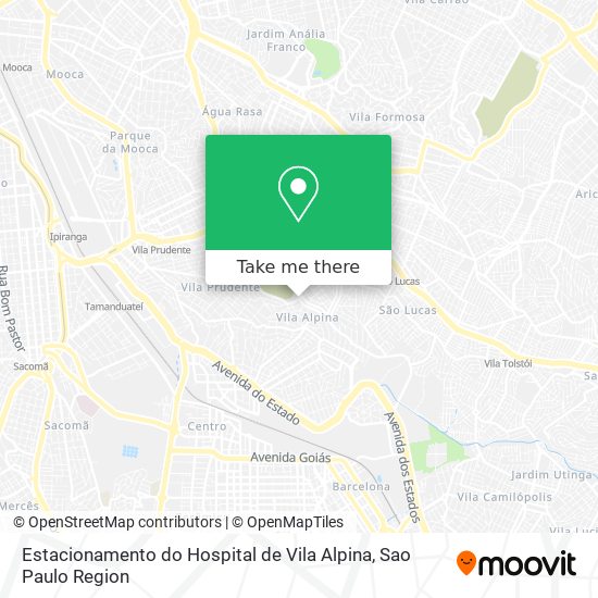 Mapa Estacionamento do Hospital de Vila Alpina