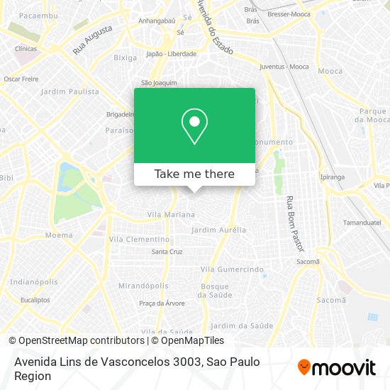 Mapa Avenida Lins de Vasconcelos 3003