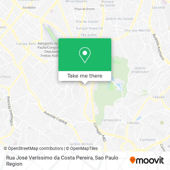 Mapa Rua José Veríssimo da Costa Pereira