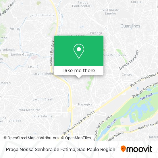 Mapa Praça Nossa Senhora de Fátima