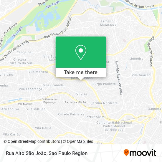 Rua Alto São João map