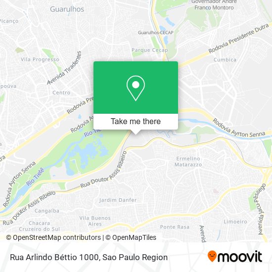 Rua Arlindo Béttio 1000 map