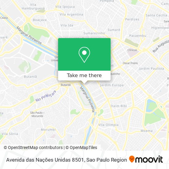 Avenida das Nações Unidas 8501 map