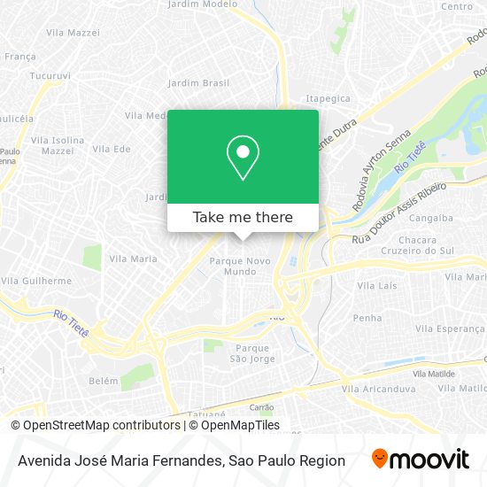 Mapa Avenida José Maria Fernandes