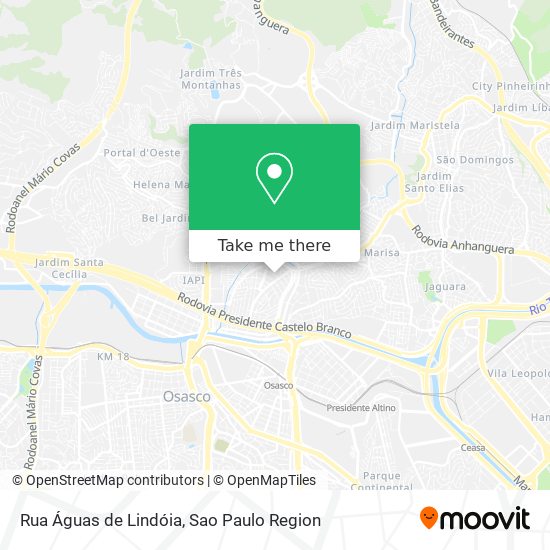 Rua Águas de Lindóia map