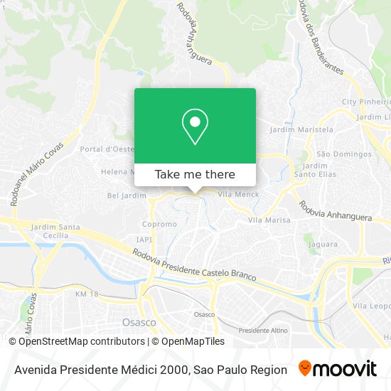 Mapa Avenida Presidente Médici 2000