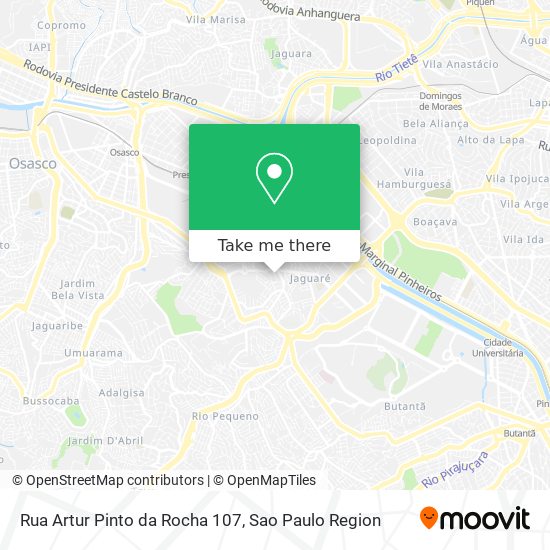 Mapa Rua Artur Pinto da Rocha 107