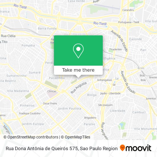 Mapa Rua Dona Antônia de Queirós 575