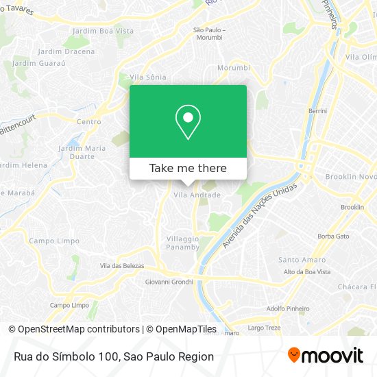 Mapa Rua do Símbolo 100