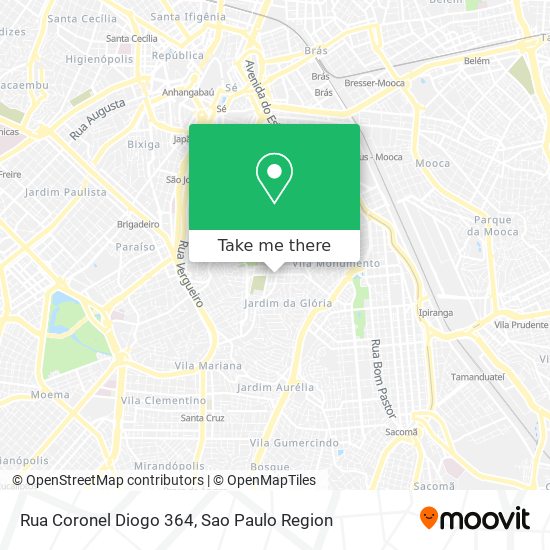 Mapa Rua Coronel Diogo 364