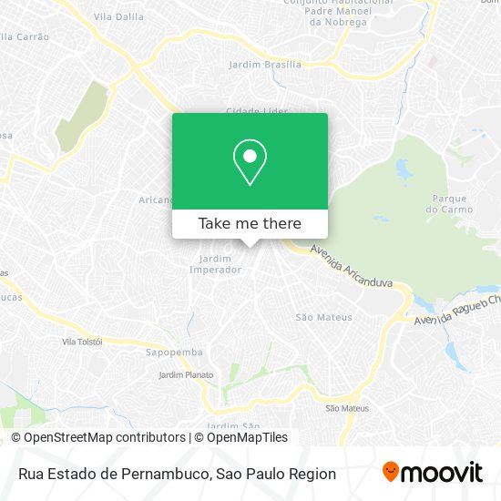 Mapa Rua Estado de Pernambuco