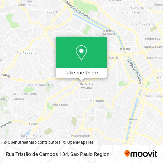 Mapa Rua Tristão de Campos 134