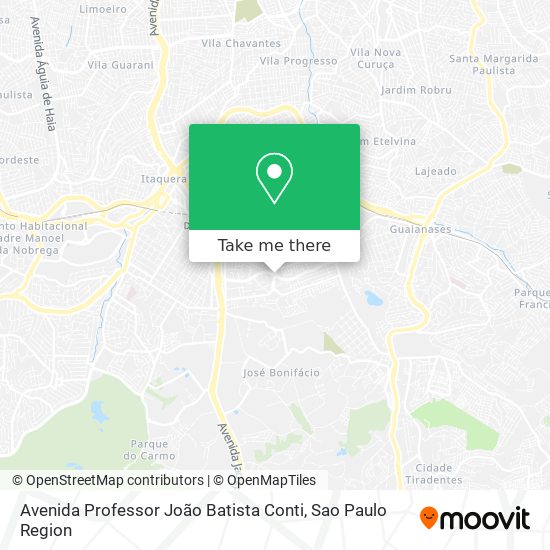 Mapa Avenida Professor João Batista Conti