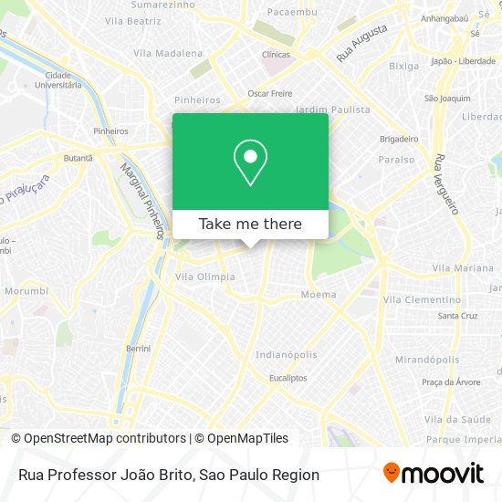 Mapa Rua Professor João Brito