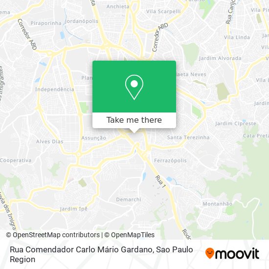 Rua Comendador Carlo Mário Gardano map