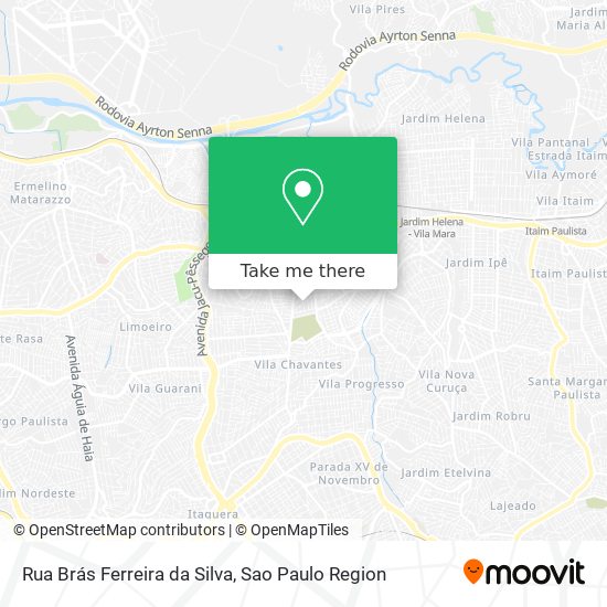 Mapa Rua Brás Ferreira da Silva