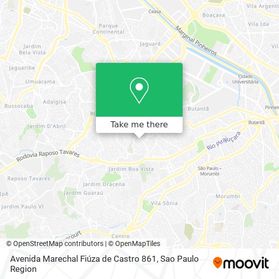 Avenida Marechal Fiúza de Castro 861 map