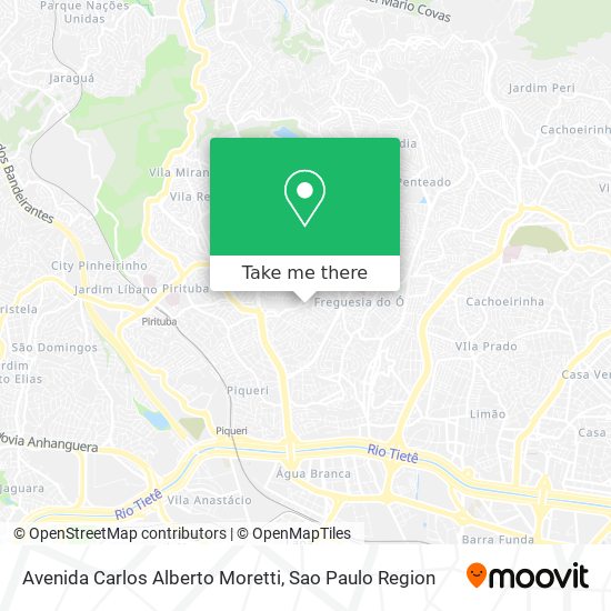 Mapa Avenida Carlos Alberto Moretti