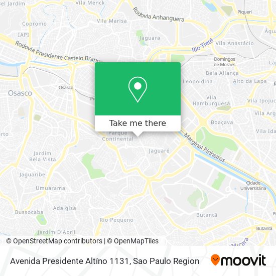 Mapa Avenida Presidente Altíno 1131