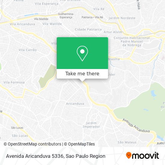 Avenida Aricanduva 5336 map