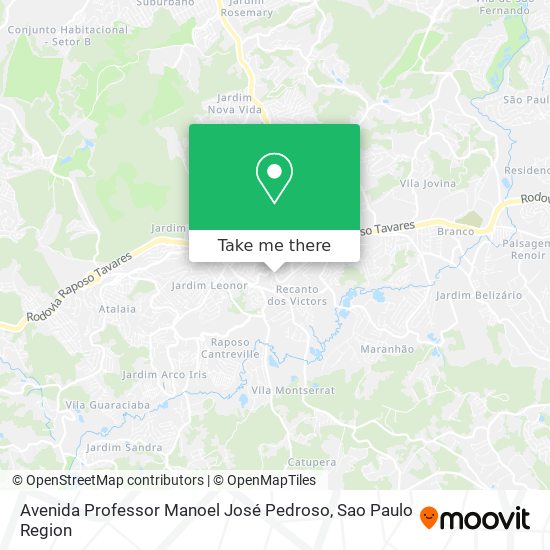 Avenida Professor Manoel José Pedroso map