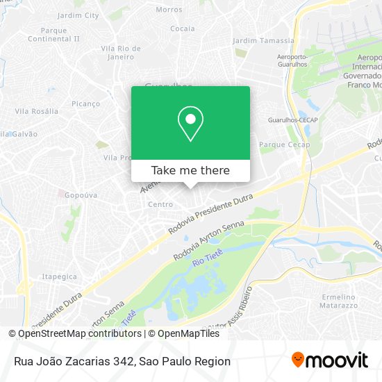 Rua João Zacarias 342 map