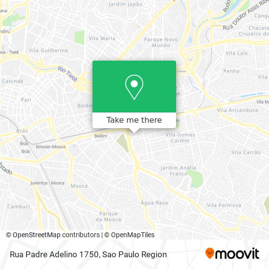 Rua Padre Adelino 1750 map