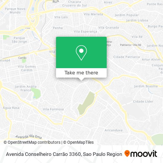 Avenida Conselheiro Carrão 3360 map