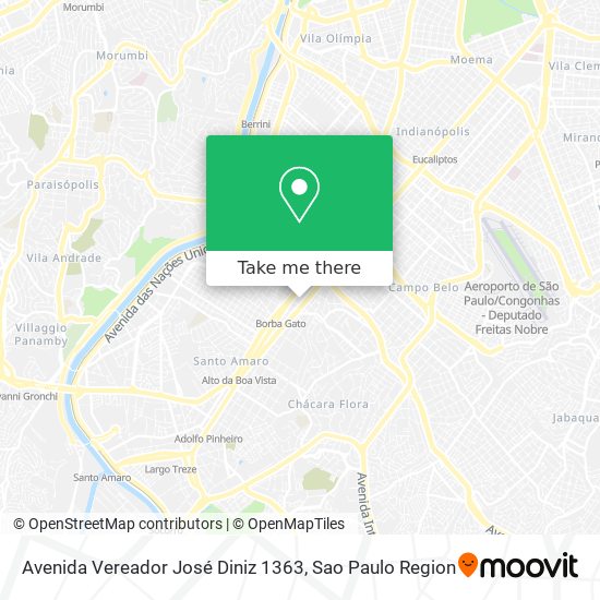 Mapa Avenida Vereador José Diniz 1363