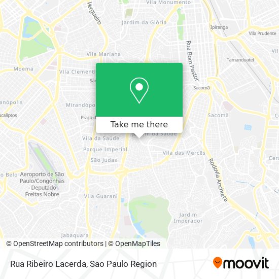 Mapa Rua Ribeiro Lacerda