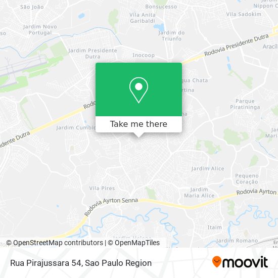 Rua Pirajussara 54 map