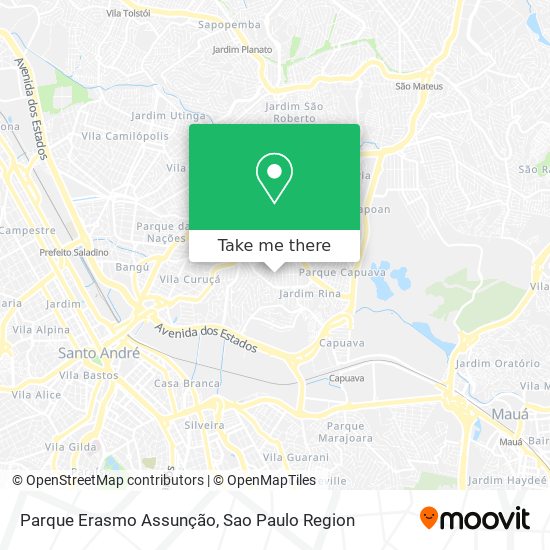 Mapa Parque Erasmo Assunção