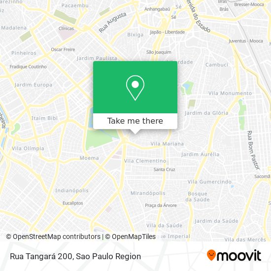 Rua Tangará 200 map