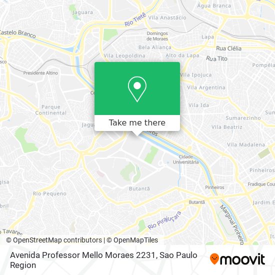 Avenida Professor Mello Moraes 2231 map