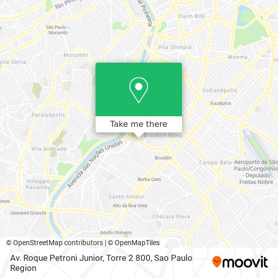 Mapa Av. Roque Petroni Junior, Torre 2 800
