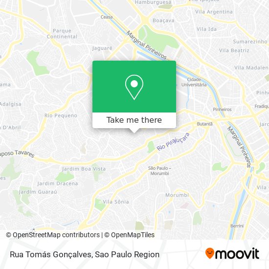 Mapa Rua Tomás Gonçalves