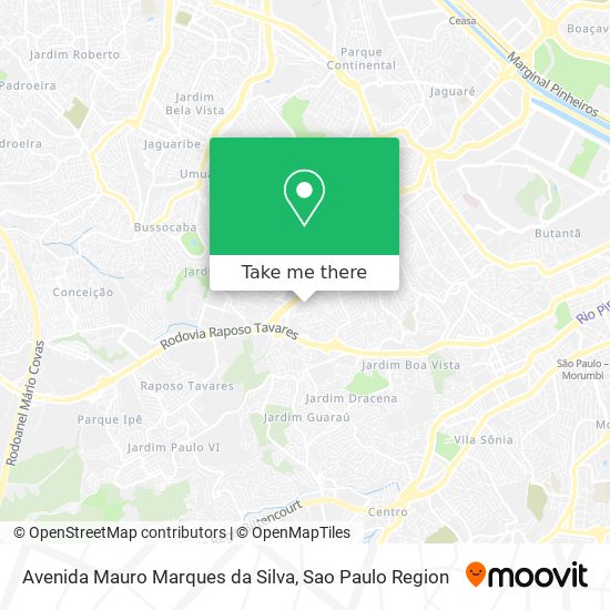 Mapa Avenida Mauro Marques da Silva