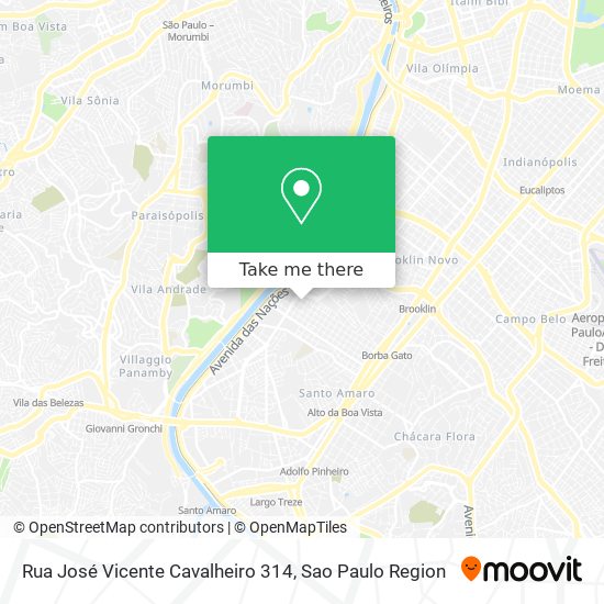 Rua José Vicente Cavalheiro 314 map