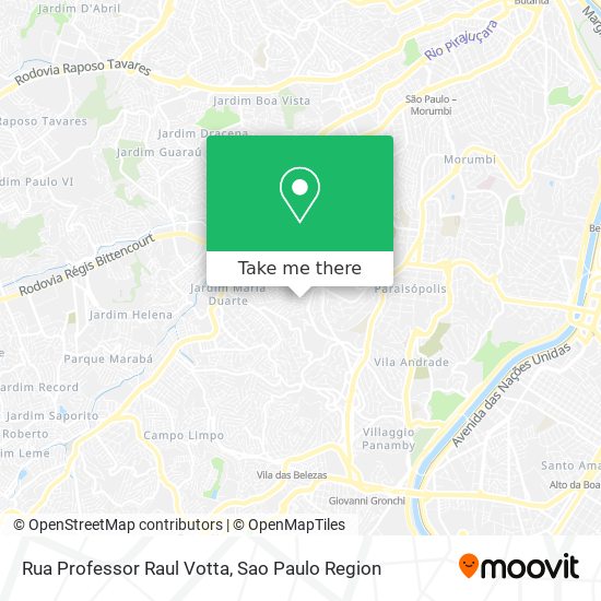 Mapa Rua Professor Raul Votta