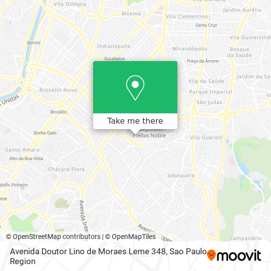 Mapa Avenida Doutor Lino de Moraes Leme 348