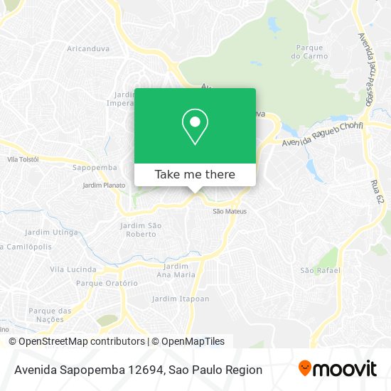 Avenida Sapopemba 12694 map